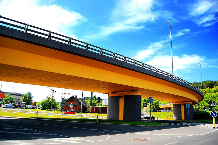 Bridge, Vilnius, Litauen, Europæiske, udendørs, Neris, Urban