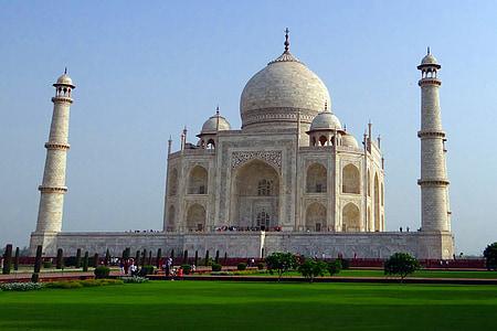 Taj mahal, site de l’UNESCO, merveille du monde, marbre blanc, monument, Memorial, architecture