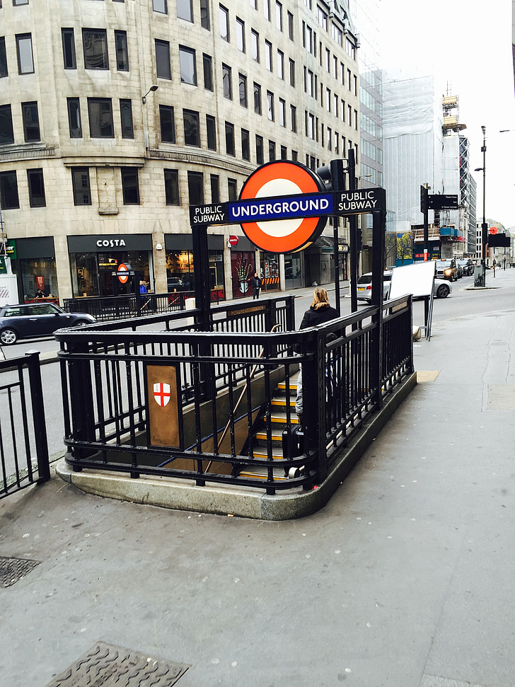 Underground, London, transport, undergrunnsstasjon, t, Metro