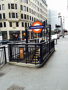 underground, Londres, transport, station de métro, Métro, Métro