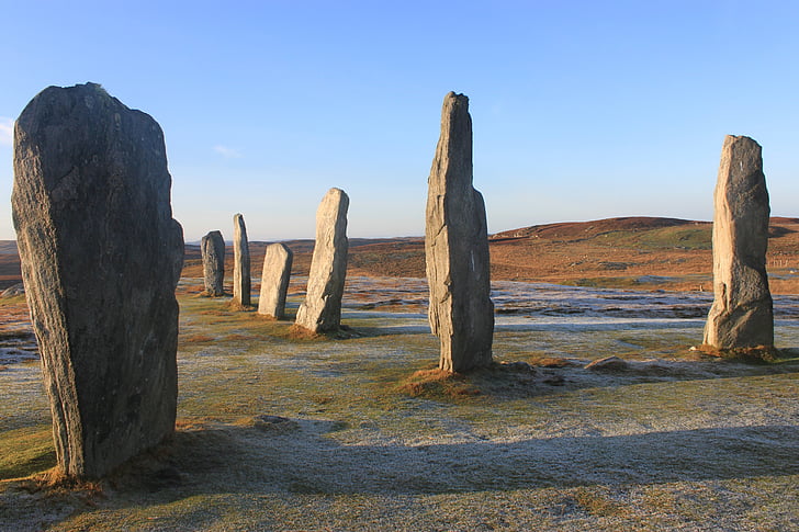 callanish, stående steiner, Skottland, monolitter, megalith, berømte place, gamle