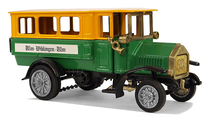 один, Первый автобус 1916, Первый автобус 1916, Олдтаймер, Автобусы, Хобби, модели автомобилей