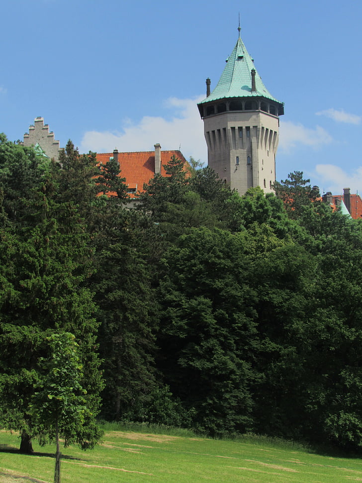 Smolenice, Castle, Szlovákia, Park, torony, építészet