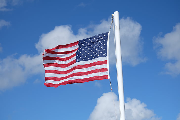 ceturtā gada jūlijā, 4. jūlija, neatkarība, DOM, Amerika, karogs, simbols