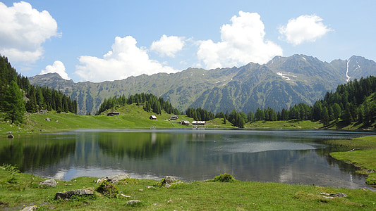 naturen, Bergsee, Alpin, vatten, Österrike, Schladminger tauern