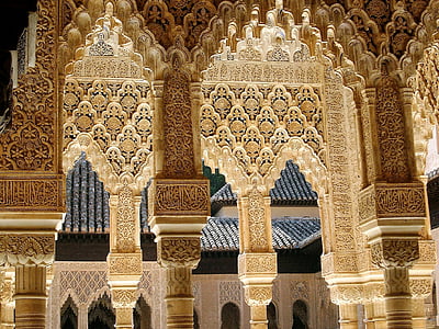 Альгамбра, Гранада, Дворец, Андалусия, Архитектура