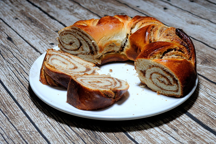 walnut braid, bake, cake, delicious, pastries, eat, dough