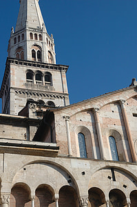 Duomo di modena, Duomo, katedrālē, Modena, ghirlandina, Itālija, Romano