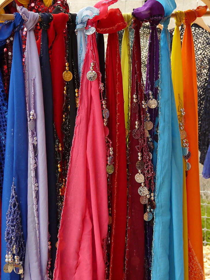 tkanina, ručnici, šarene, boja, odjeća, modni, multi boje