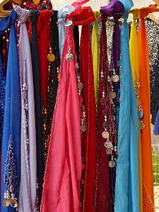 Тканини, рушники, барвистий, колір, Одяг, мода, різнокольорові
