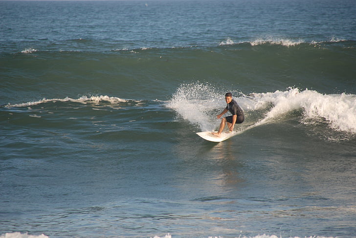 surfař, Já?, vlna, sportovní, oceán, pláž, venkovní