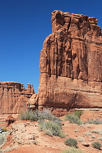 buer, sandsten, monumenter, sydvest, landskab, Moab, dannelse