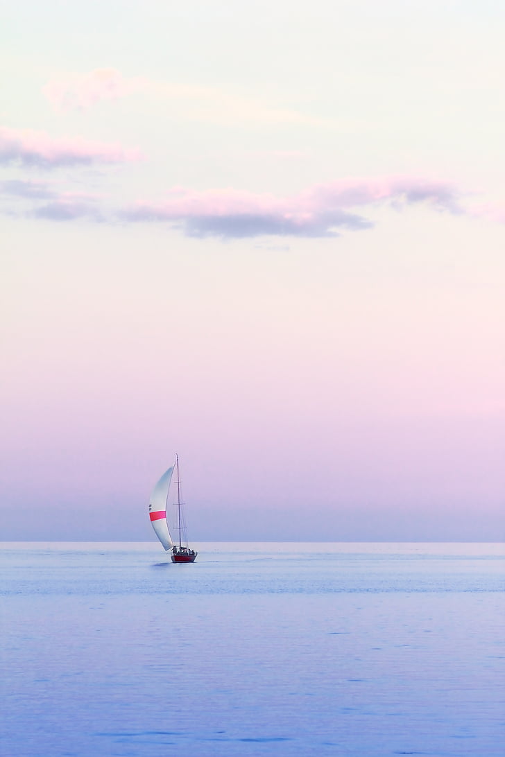 sailboat, water, dusk, vertical, summer, yacht, travel