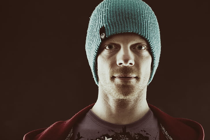 seorang pria, snowboardista, Anak laki-laki, foto, bentuk, senyum, topi
