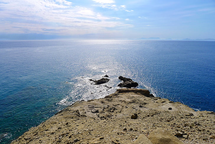 mer, infini, large, océan, eau, solitude, Grèce