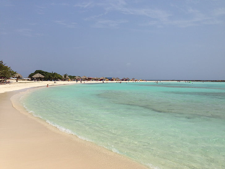 Aruba, Baby beach, Bay, ön, Karibien, havet, stranden