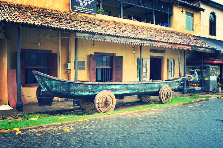 båt, Srilanka, galle