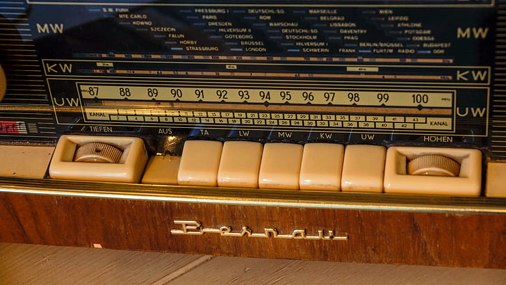 Radio, Vintage, gamla, Tube radio, ljud, teknik, underhållning