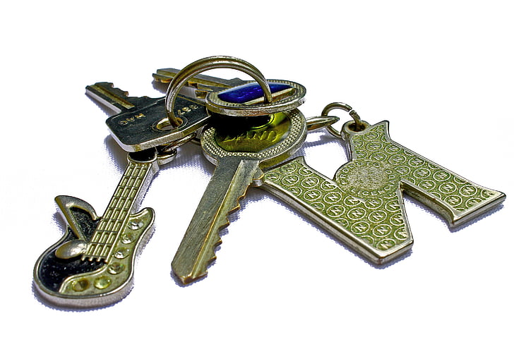 Låsesmed, nøkler, sett med nøkler, sølv