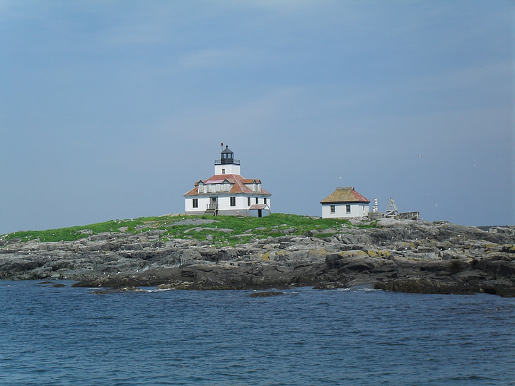 svjetionik, Maine, stjenovita, povijesne, obalni, more, novi