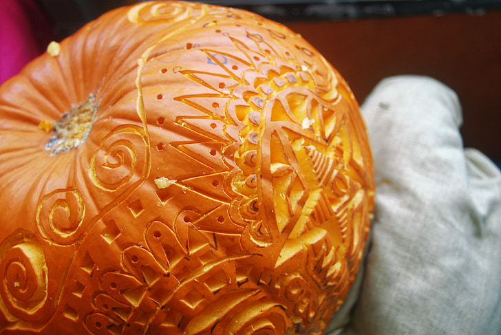 pumpkin, pumpkin carving, art, halloween, trick or treat, carving, artistic