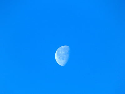 modrá, Sky, mesiac, Príroda, Počasie, deň, podnebie