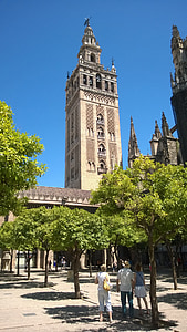 Sevilla, Domkyrkan, Andalusien, Spanska, byggnad, landmärke, berömda