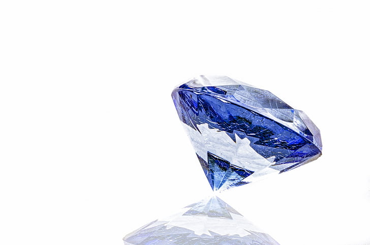 teemant, sinine, sära, Tühjendage, kivi, kallis, valge