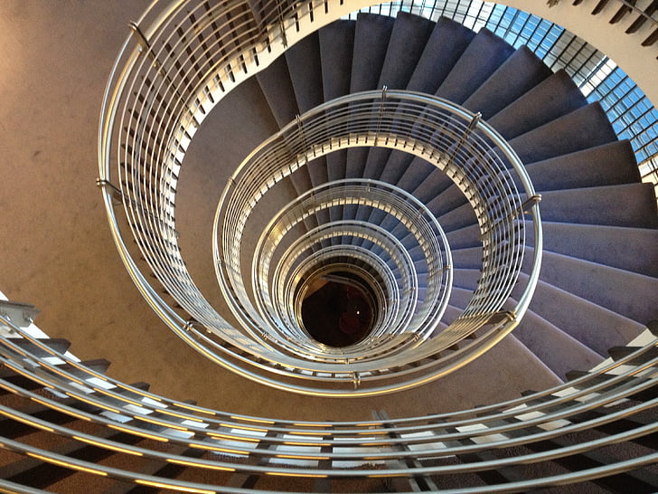 stopnice, stopnišče, arhitektura, spiralno, Carol colman, struktura, spiralno stopnišče