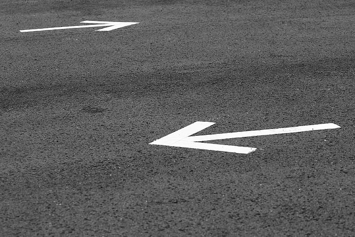 arrow, road, road signs, sign, direction, way, symbol