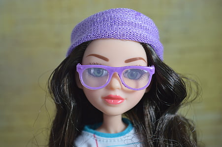 face, doll, glasses, eyewear, brunette, avatar, head