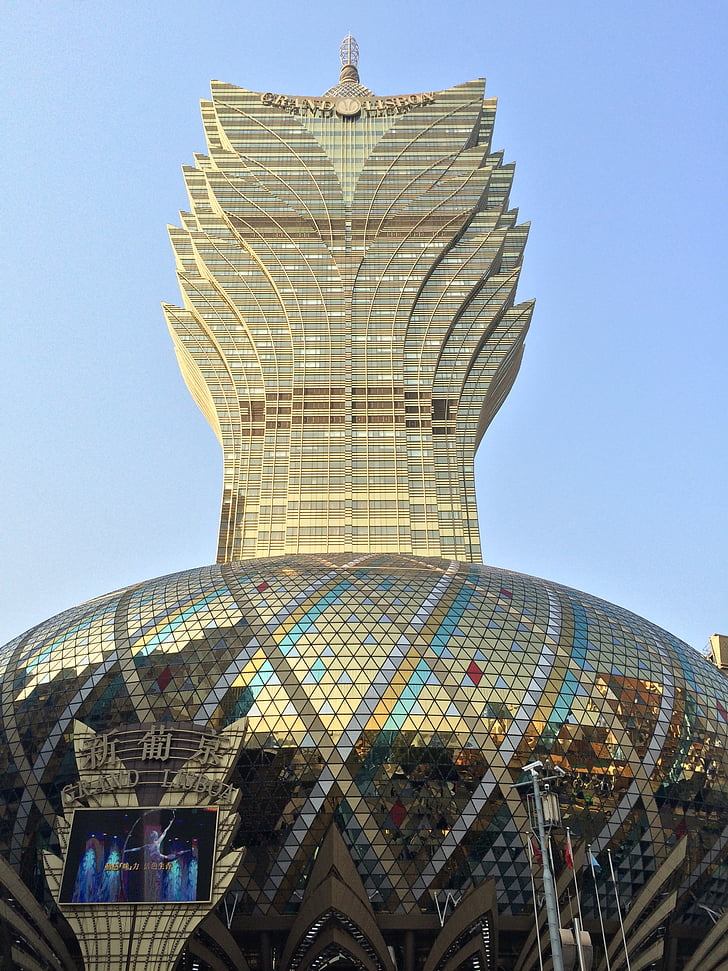 Macao, Jeux d’argent, verre, architecture, célèbre place, structure bâtie