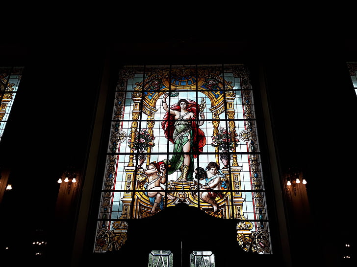 stained glass, art, theatre