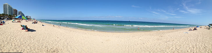 sol, praia, Florida, férias, Panorama, mar