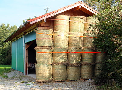 barn, stock, hay, straw, farm buildings, scheuer, scale