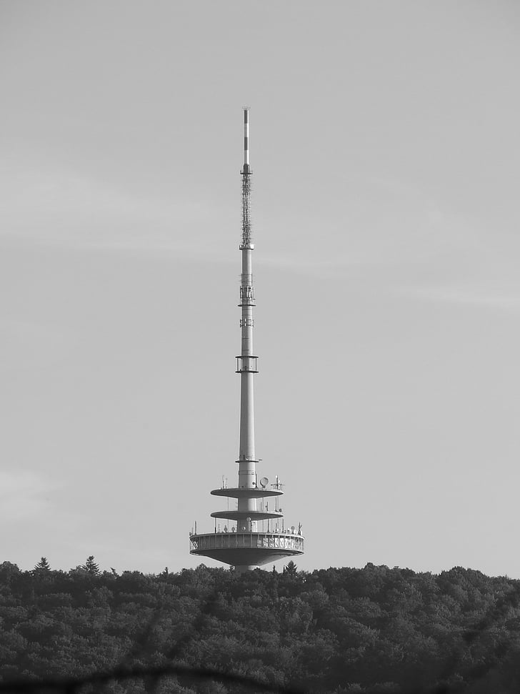 tour de télécommunication, Stuttgart, tête de femme, tour