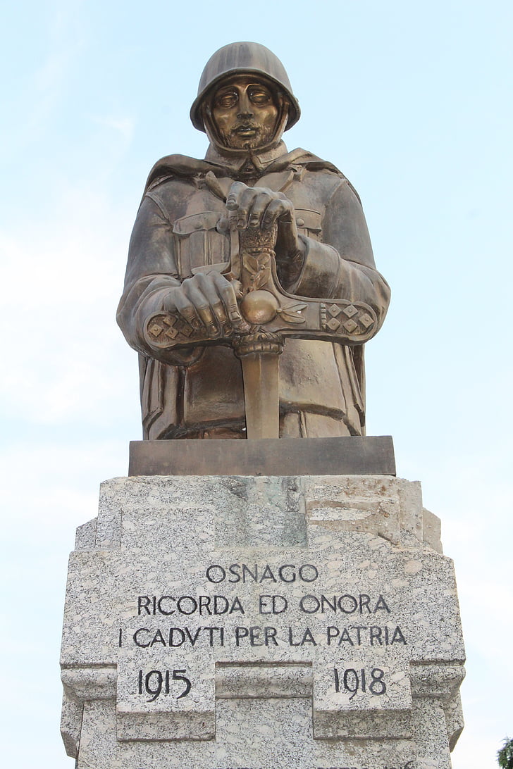 osnago, паметник на загиналите, войник, паднали, Първата световна война