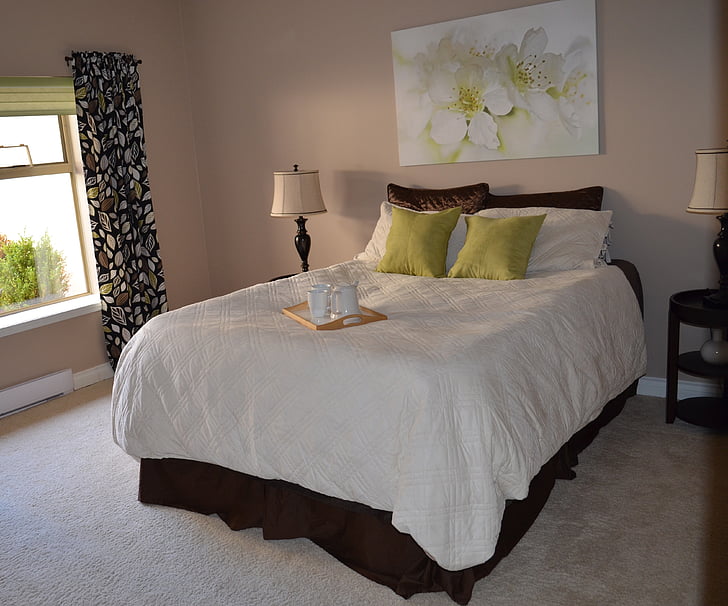 bedroom, home, interior, design, white, decor, bed