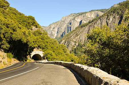 usa, america, tunnel, mountain, road, nature, travel