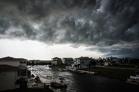 καταιγίδα, Φλόριντα, σύννεφα, φύση, καιρικές συνθήκες, τοπίο, παραλία