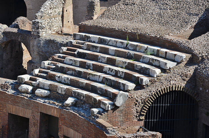 Amphitheater, Colosseum, Roma, Landmark, Monumen, kuno, Italia