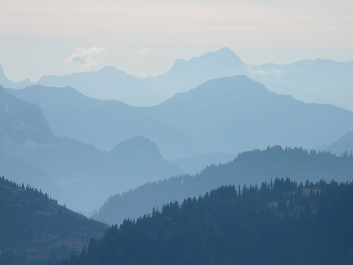 hory, Panorama, vzdialené zobrazenie, hory počasie, sušič vlasov, Príroda, Príroda