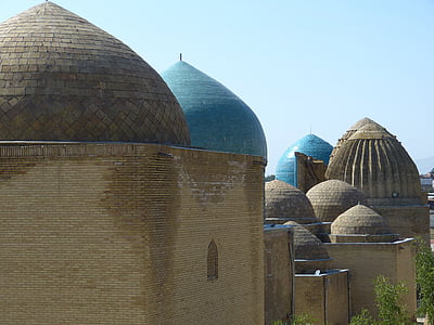 shohizinda, pohrebisko, Samarkand, Uzbekistan, mausoleums, Mauzóleum