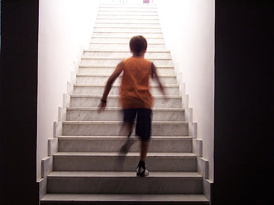 schody, schody, wyścig, facet, który prowadzi, Ascent, kroki, spacery