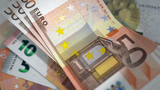 euros, billetes de Banco, moneda, proyecto de ley, dinero en efectivo, clasificados billetes, dinero