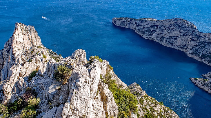 Calanque, Marseille, zee, Middellandse Zee, kust, Rock, Frankrijk