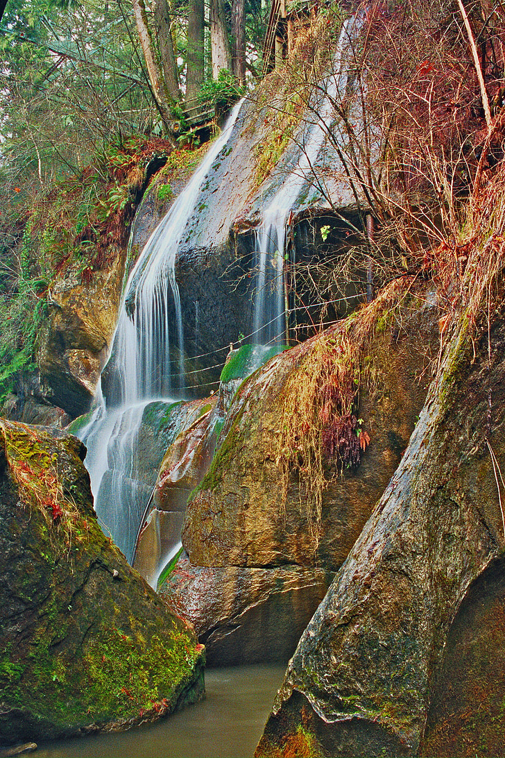 Green river gorge, rivier, schilderachtige, waterval, herfst, Verenigde Staten, Amerika