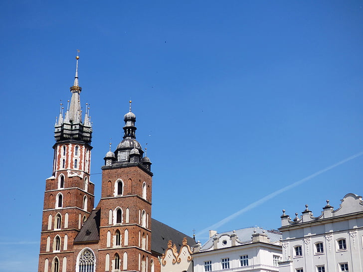 Kraków, edificio, edificios, arquitectura, el casco antiguo, Monumento, Polonia