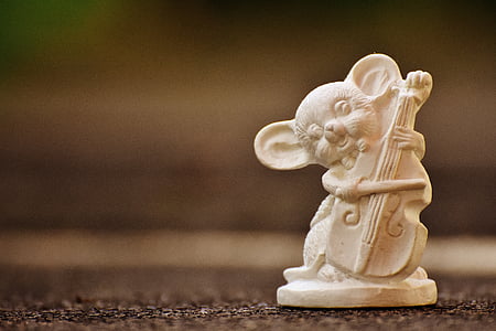 mouse, gypsum, blank, unpainted, music, instrument, funny