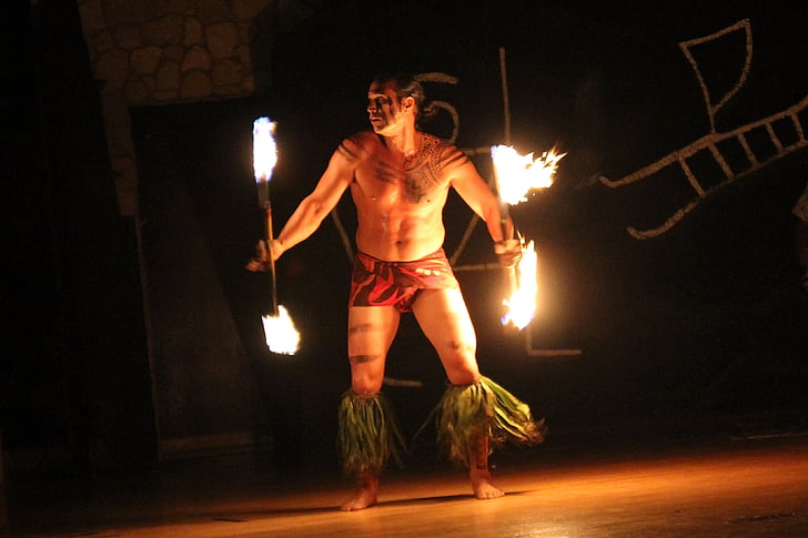 Хавай пламък танц, огнен танц, Хавай, пламенен, мистик, екзотични, Тихия океан